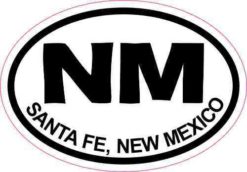 Oval NM Santa Fe New Mexico Sticker