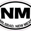 Oval NM Carlsbad New Mexico Sticker
