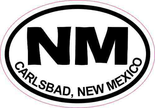 Oval NM Carlsbad New Mexico Sticker