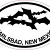 Oval Bats Carlsbad New Mexico Sticker