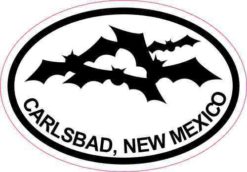 Oval Bats Carlsbad New Mexico Sticker