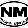 Oval NM Red River New Mexico Sticker
