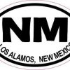 Oval NM Los Alamos New Mexico Sticker