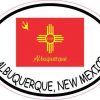 Oval Albuquerque New Mexico Flag Sticker