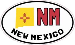 Oval NM New Mexico Sticker