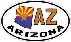 Oval AZ Arizona Sticker