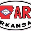 Oval AR Arkansas Sticker