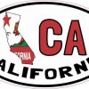Oval CA California Sticker