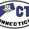Oval CT Connecticut Sticker