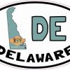 Oval DE Delaware Sticker