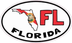 Oval FL Florida Sticker