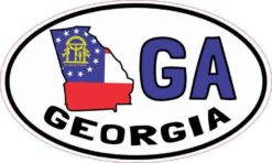 Oval GA Georgia Sticker
