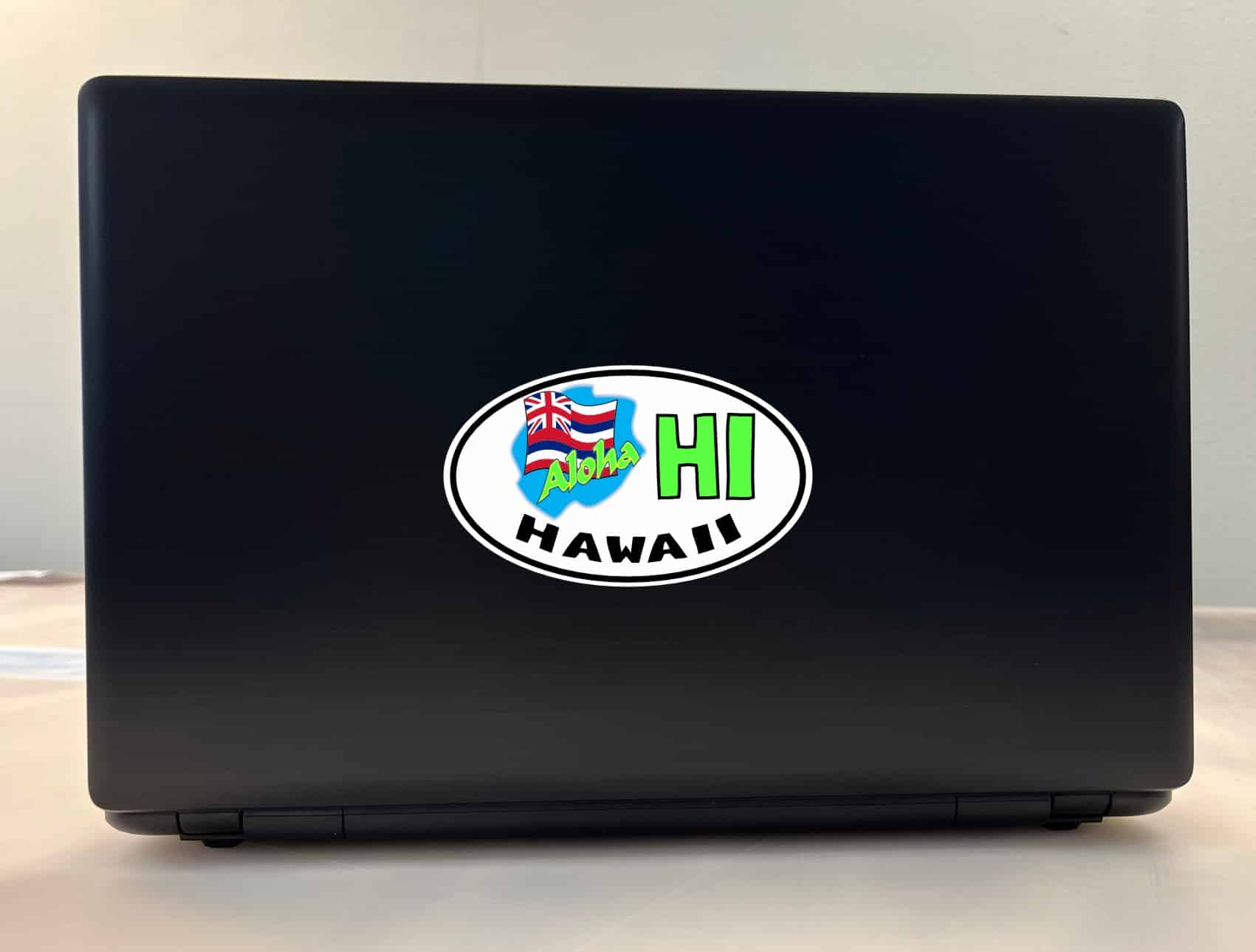 5in x 3in Oval Aloha Hawaii Flag Sticker - Image 4