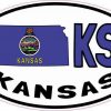 Oval KS Kansas Sticker