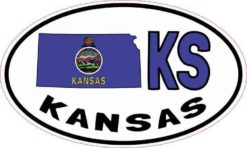 Oval KS Kansas Sticker