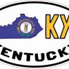 Oval KY Kentucky Sticker