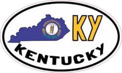 Oval KY Kentucky Sticker
