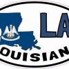 Oval LA Louisiana Sticker