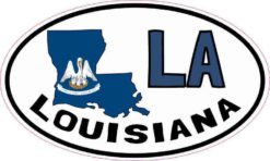 Oval LA Louisiana Sticker