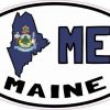 Oval ME Maine Sticker