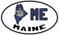 Oval ME Maine Sticker
