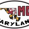 Oval MD Maryland Sticker