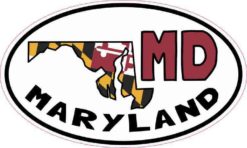 Oval MD Maryland Sticker