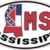 Oval MS Mississippi Sticker