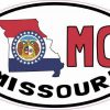 Oval MO Missouri Sticker
