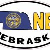 Oval NE Nebraska Sticker