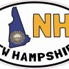 Oval NH New Hampshire Sticker