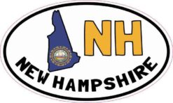 Oval NH New Hampshire Sticker