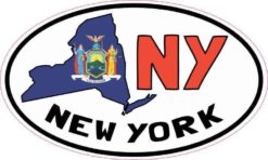 Oval NY New York Sticker
