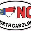 Oval NC North Carolina Sticker