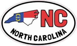 Oval NC North Carolina Sticker