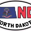 Oval ND North Dakota Sticker