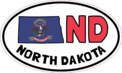 Oval ND North Dakota Sticker
