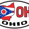 Oval OH Ohio Sticker