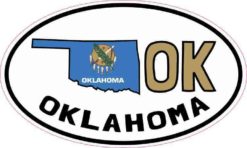 Oval OK Oklahoma Sticker