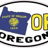 Oval OR Oregon Sticker