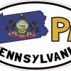 Oval PA Pennsylvania Sticker
