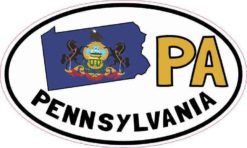 Oval PA Pennsylvania Sticker