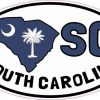 Oval SC South Carolina Sticker