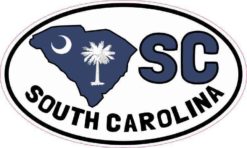 Oval SC South Carolina Sticker