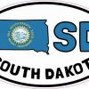 Oval SD South Dakota Sticker