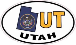 Oval UT Utah Sticker