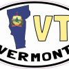 Oval VT Vermont Sticker