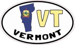 Oval VT Vermont Sticker