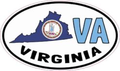 Oval VA Virginia Sticker