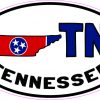 Oval TN Tennessee Sticker